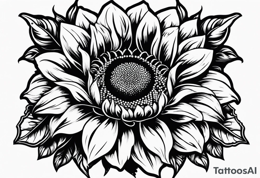Sunflower chain tattoo idea