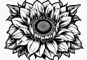 Sunflower chain tattoo idea