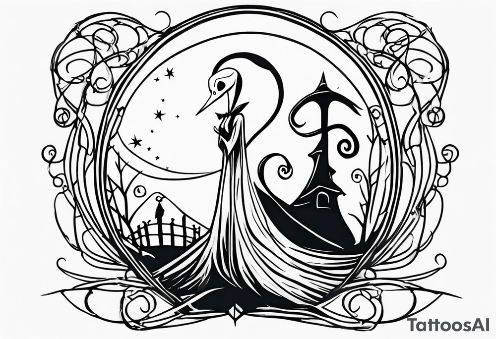 Nightmare before Christmas  statue tattoo idea