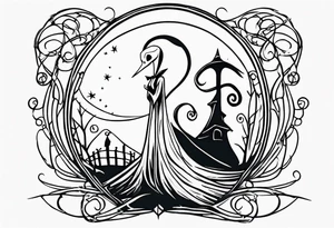 Nightmare before Christmas  statue tattoo idea