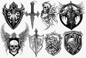 fallen knight tattoo idea