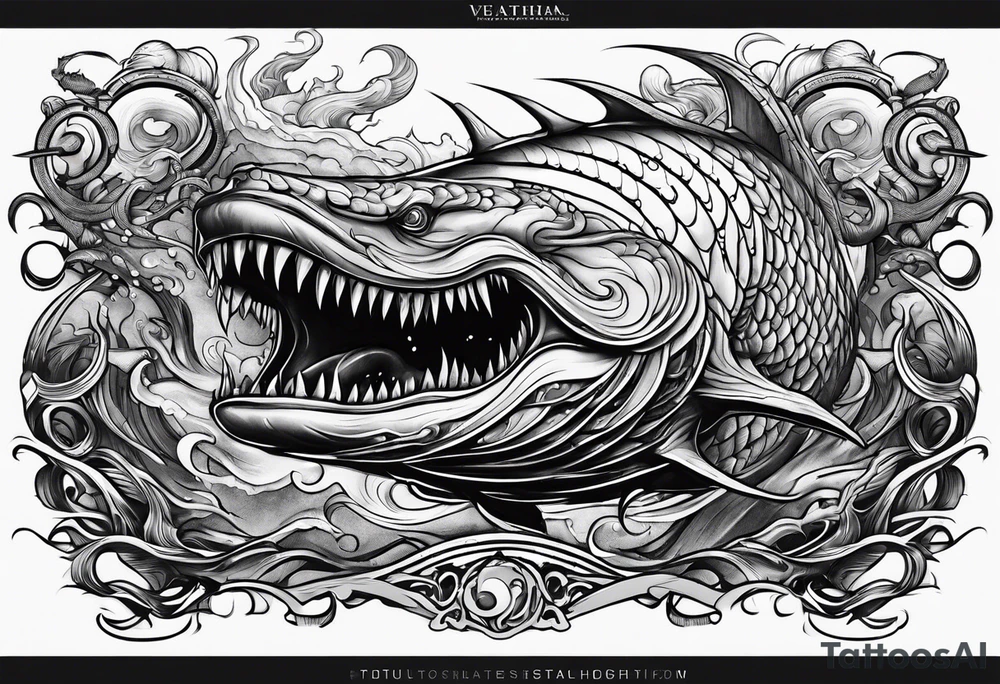 Menacing leviathan tattoo idea