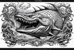 Menacing leviathan tattoo idea