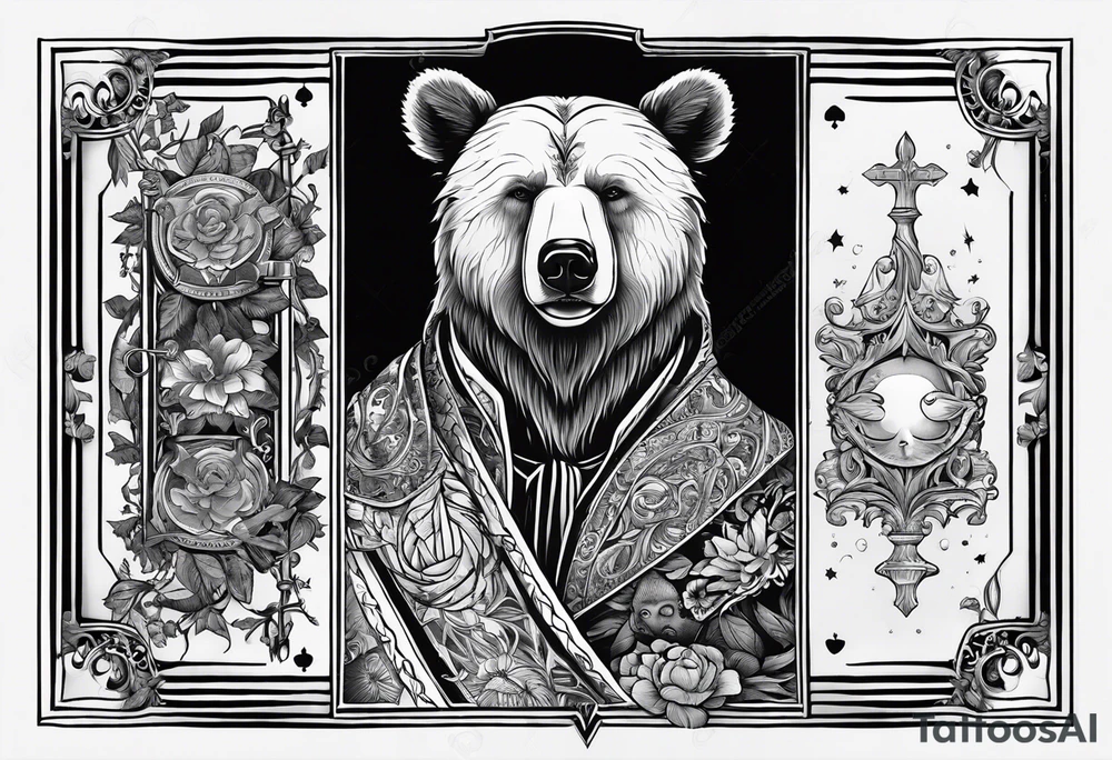 The fool tarot as a bear tattoo idea