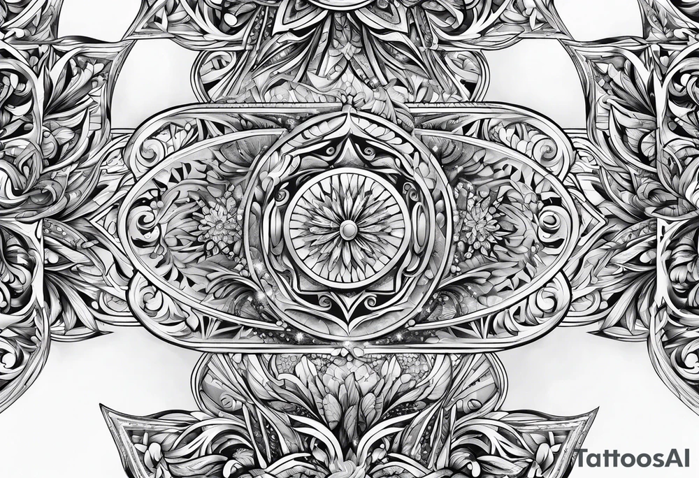 repeating Ice crystal swirl tattoo idea
