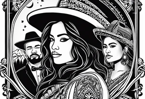 Pacific Northwest
Mexican American inspiration. Shadow of Family of four. Add faith and God, Crosses tattoo idea