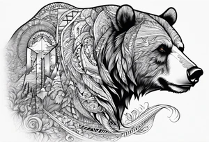bear mountain tattoo idea