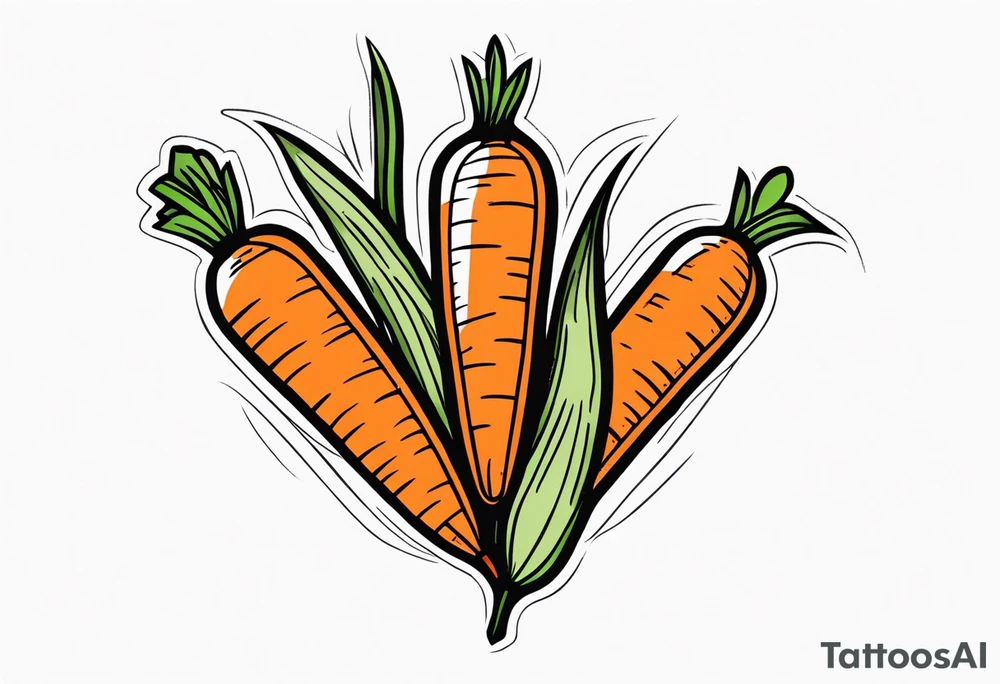 Onion, carrots, celery tattoo idea