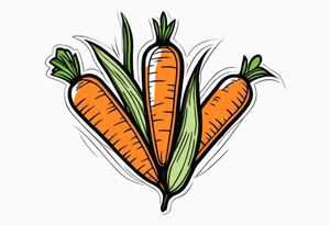 Onion, carrots, celery tattoo idea