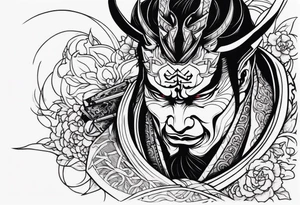 samurai beheading demon tattoo idea