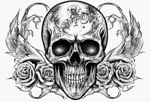 Death is smiling at me, and I'm smiling back at death tattoo idea