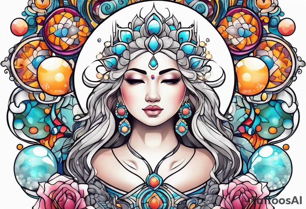 Meditation and bubbles tattoo idea