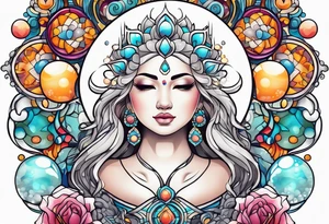 Meditation and bubbles tattoo idea