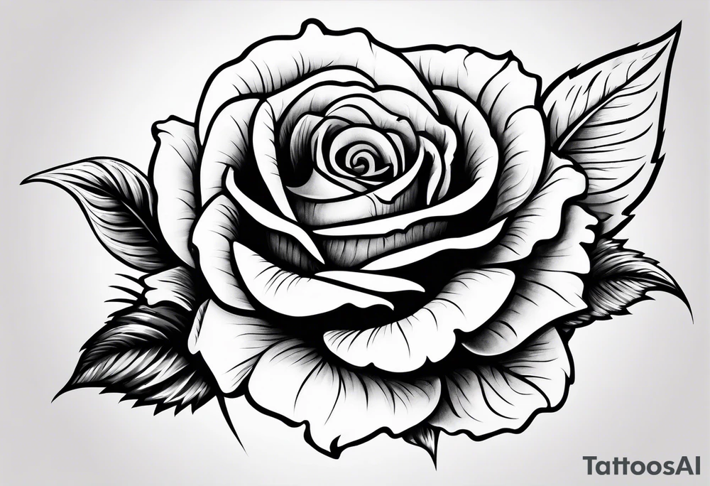 Smoke around rose tattoo idea