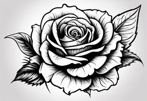Smoke around rose tattoo idea