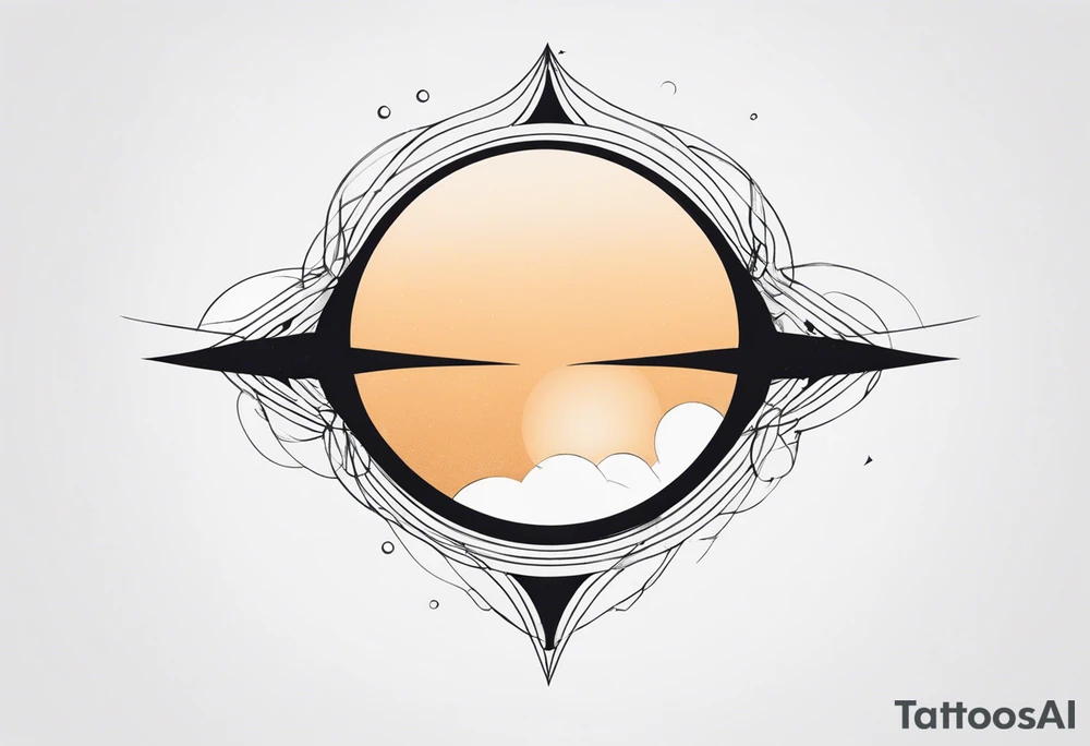 simple eclipse tattoo idea