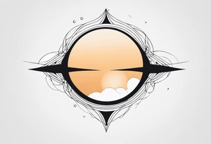 simple eclipse tattoo idea