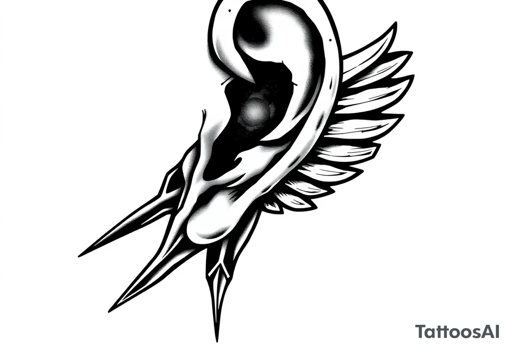 ghetto chicano idea behind the ear vertical tattoo idea