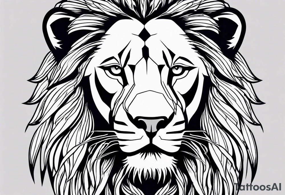 Lion with dreads tattoo idea
