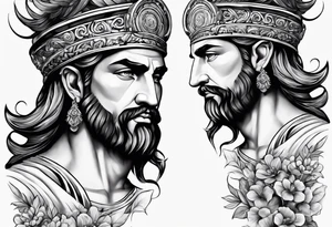 Greek God sleeve tattoo idea
