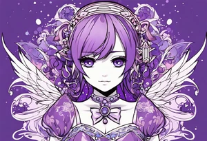 Madoka magica purple tattoo idea