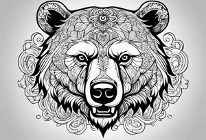 Japanese bear tattoo idea