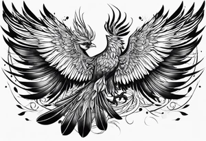 Phoenix bird flying sideways

, tattoo idea