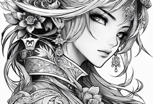 Itadori from anime magic battle tattoo idea