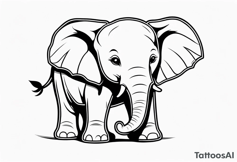 cute Elephant tattoo idea