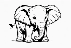 cute Elephant tattoo idea