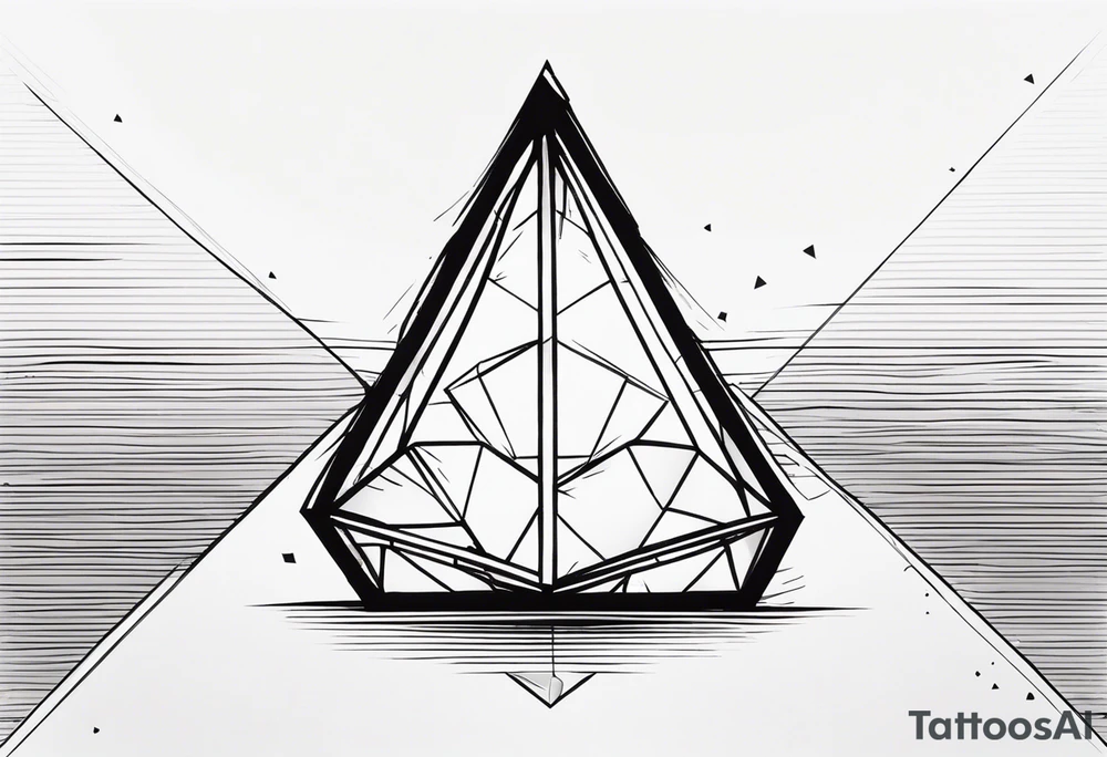 a diamond behind prison bars - minimal tattoo idea