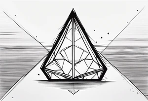 a diamond behind prison bars - minimal tattoo idea