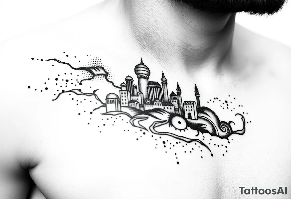 city of 
Atlantis tattoo idea
