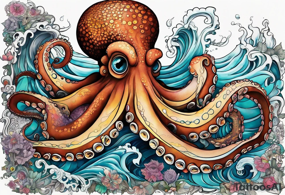 Octopus, bridge, drugs tattoo idea