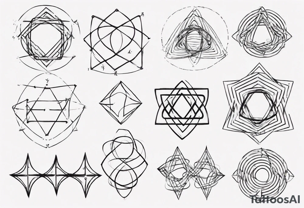 The mathematical 6,1 prime knot that is cute, shape it like a friendship graph tattoo idea
