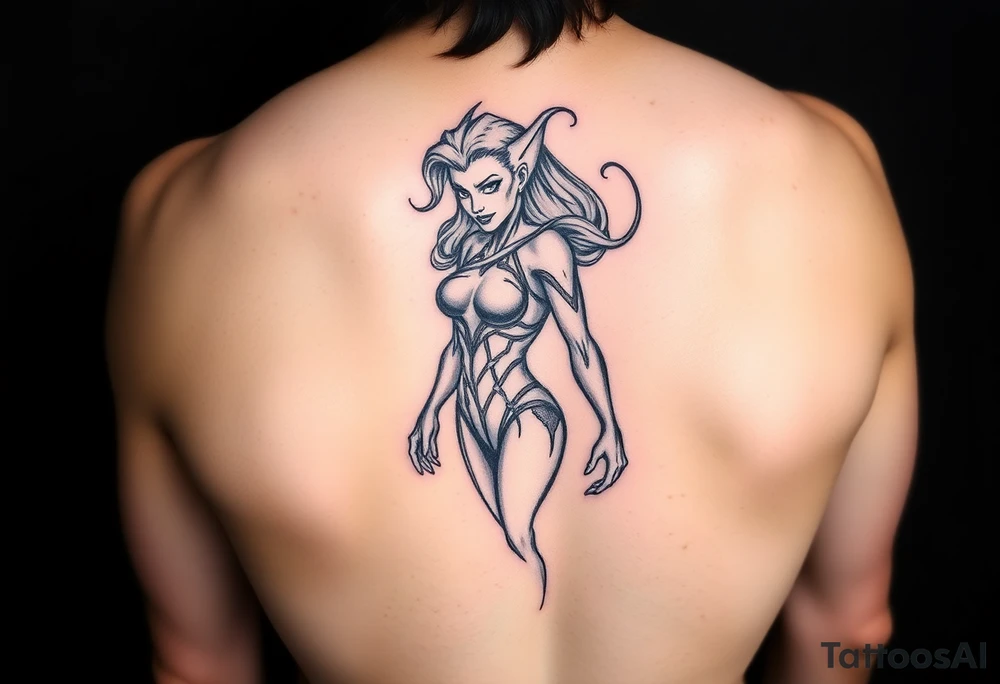 Poison ivy f4om batman character sketch style tattoo idea