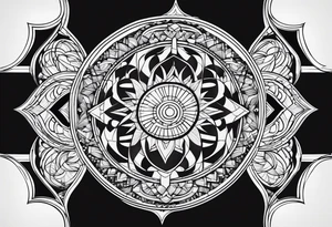 geometric circle tattoo idea