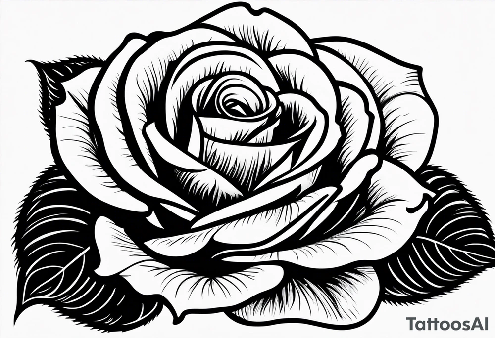 red rose, black background tattoo idea