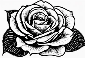 red rose, black background tattoo idea