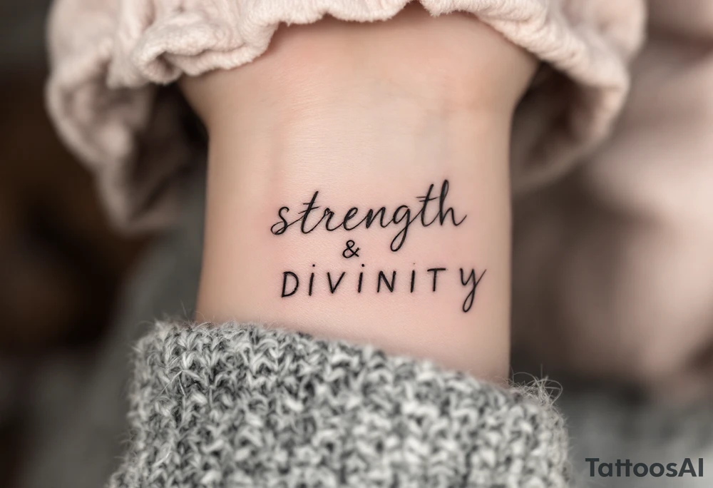 STRENGTH
DIVINITY tattoo idea