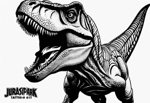 trex from jurassic park tattoo idea