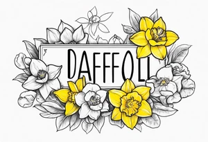 Daffodil birth flower chain tattoo idea