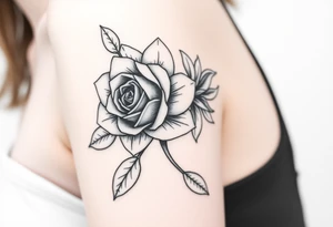 Rose and daffodil tattoo idea