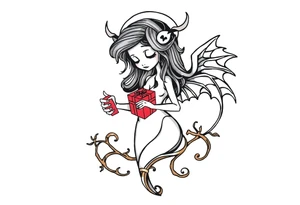 mystical  bringer of death giving life a gift tattoo idea
