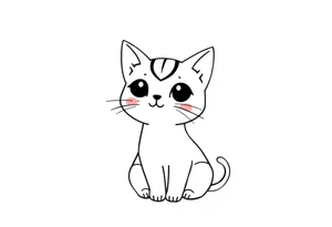 Adorable luna cat tattoo idea