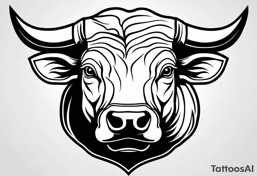 Raging Bull head tattoo idea