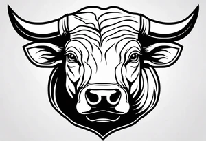 Raging Bull head tattoo idea