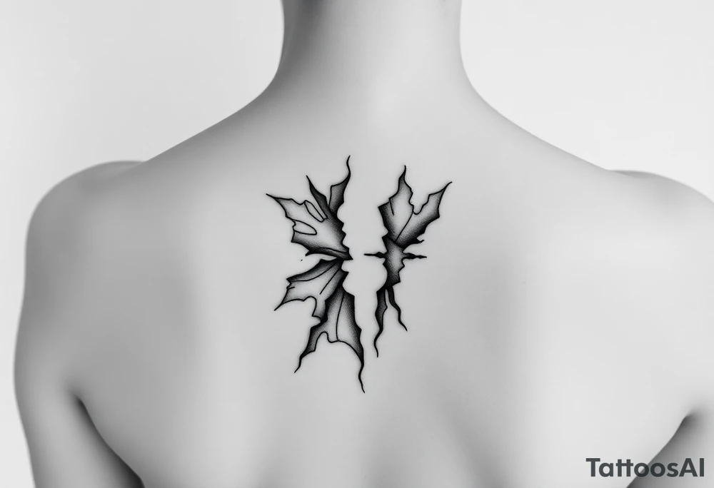 Can you design me a tattoo that represents a woman whose life has been shattered by broken trust, infidelitty, and alcoholism. But everyday she’s working at putting the pieces back together and is held together by her son, and hope for the future tattoo idea