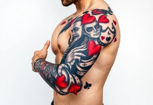 poker
king of hearts
love tattoo idea