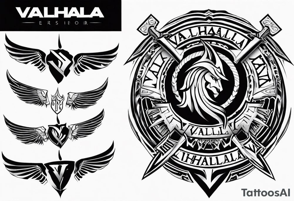 Valhalla fallen warrior tattoo idea